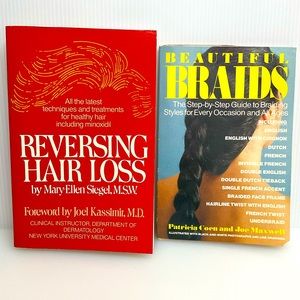 HAIR BOOKS (2) Reversing Hair Loss and Braids Paperbacks